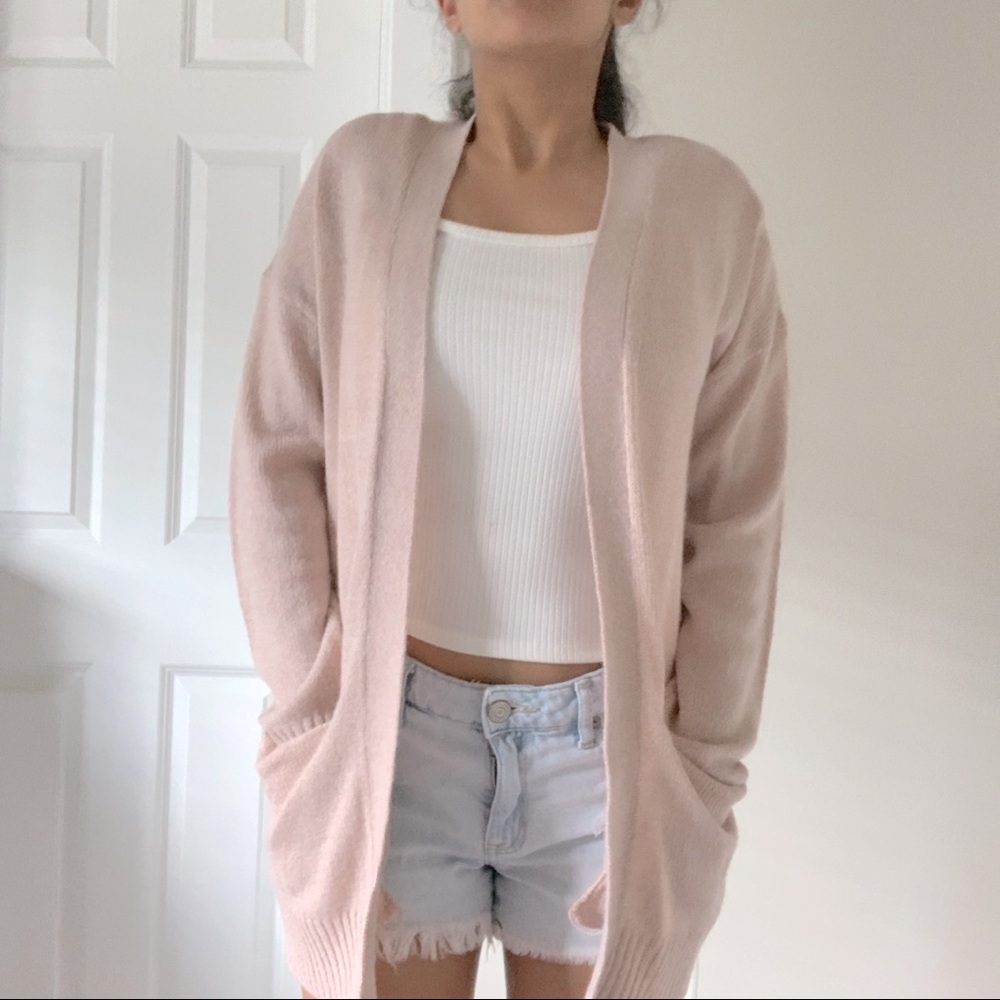 blush pink cardigan from H&M